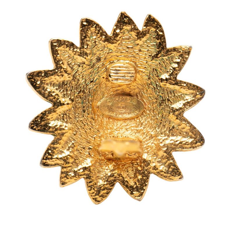 Chanel Vintage CC Logo Lion Motif Gold Plated