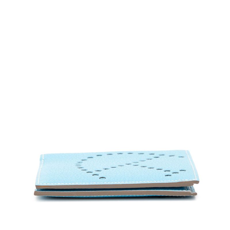 Hermes Evelyne Billfold Bifold Wallet Celeste Blue Chevre Misor