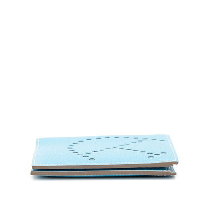 Hermes Evelyne Billfold Bifold Wallet Celeste Blue Chevre Misor