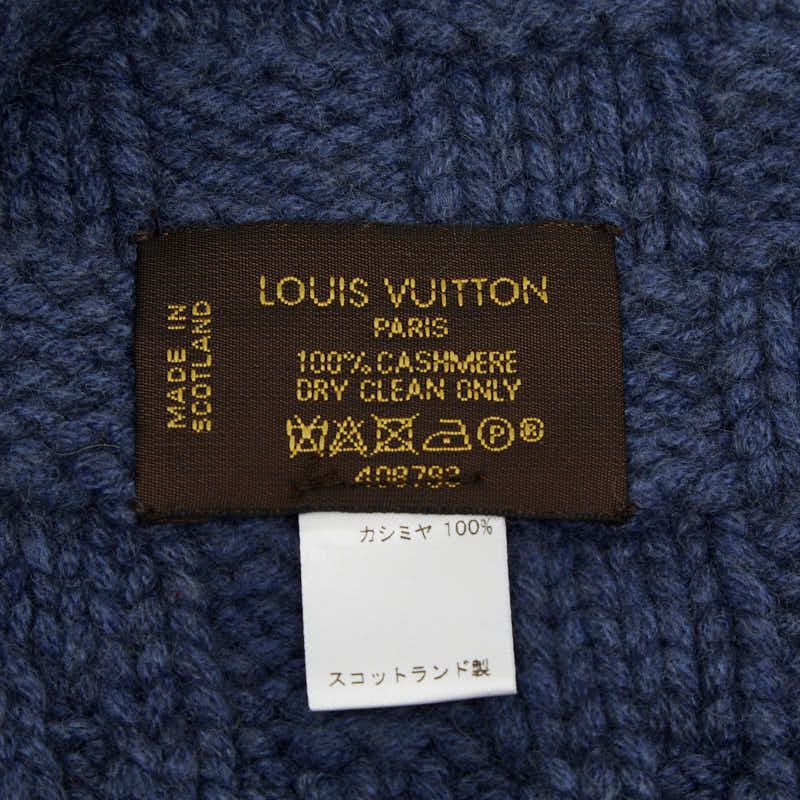 Louis Vuitton Damier Echarpe Helsinki Blue Cashmere