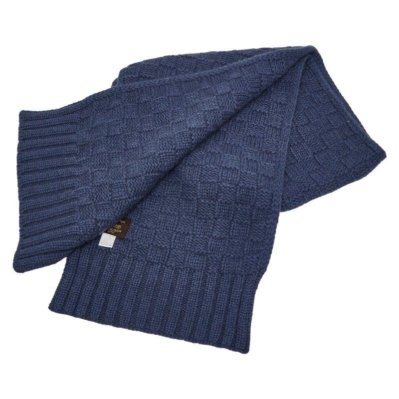 Louis Vuitton Damier Echarpe Helsinki Blue Cashmere