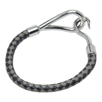Hermes Jumbo Silver Black Metal Leather