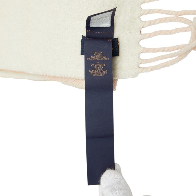 Louis Vuitton Echarpe Flight Mode Mahina Pink White Cashmere Wool