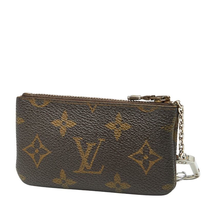 Louis Vuitton Monogram Pochette Cles Coin Case Key Purse Brown