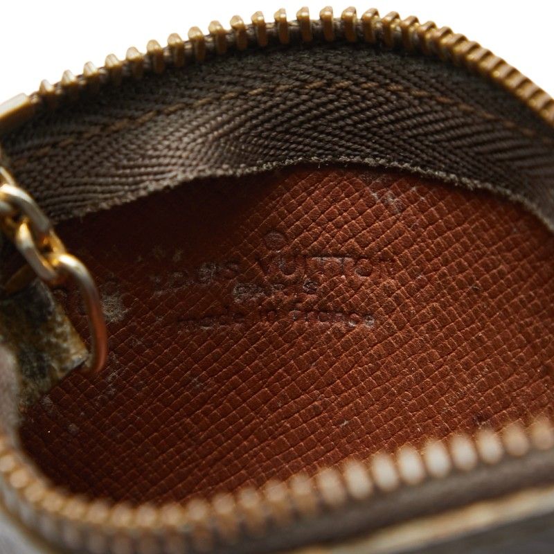 Louis Vuitton Monogram Pochette Cles Coin Case Key Purse Brown