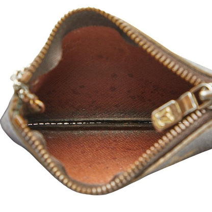 Louis Vuitton Monogram Pochette Cles Coin Case Key Purse Brown