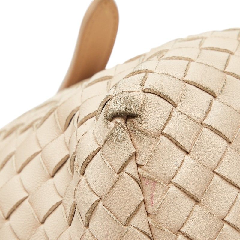Bottega Veneta Intrecciato Tote Pink Beige Leather