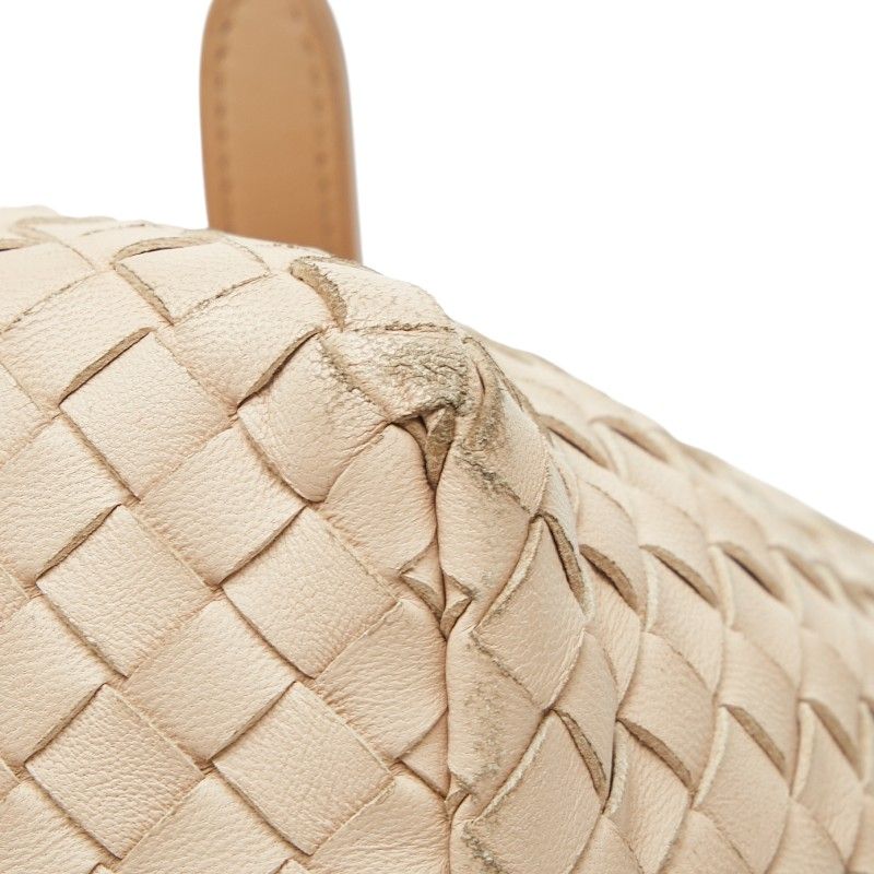 Bottega Veneta Intrecciato Tote Pink Beige Leather