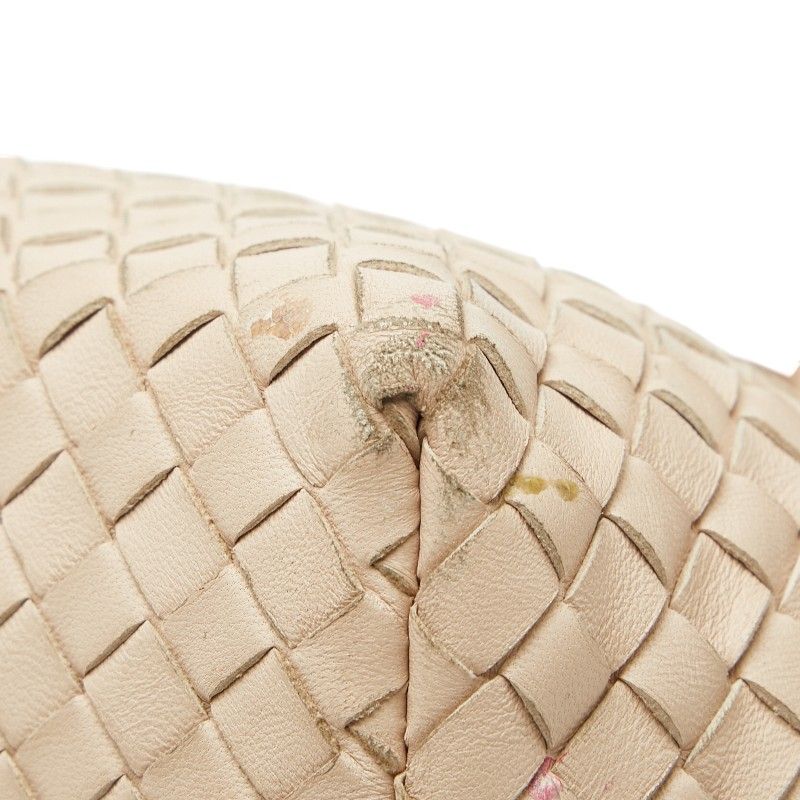 Bottega Veneta Intrecciato Tote Pink Beige Leather