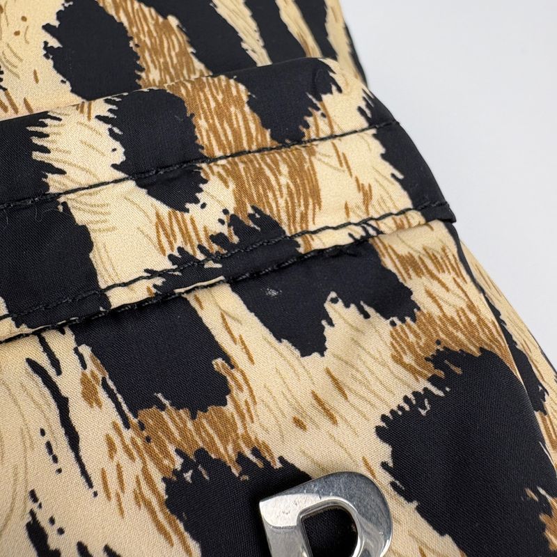 Balenciaga Logo Backpack Mini Backpack Leopard Print Nylon Brown