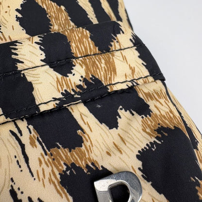 Balenciaga Logo Backpack Mini Backpack Leopard Print Nylon Brown