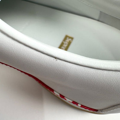 Louis Vuitton Logo Sneakers Monogram Supreme Shoes Sneakers Leather White Red