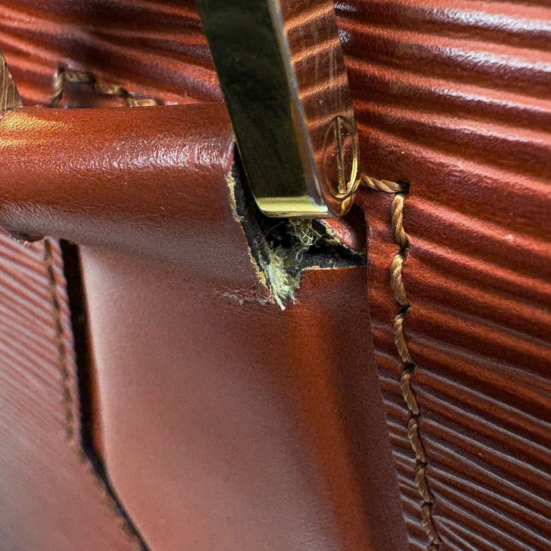 Louis Vuitton Sablon Handbag Epi Kenya Brown