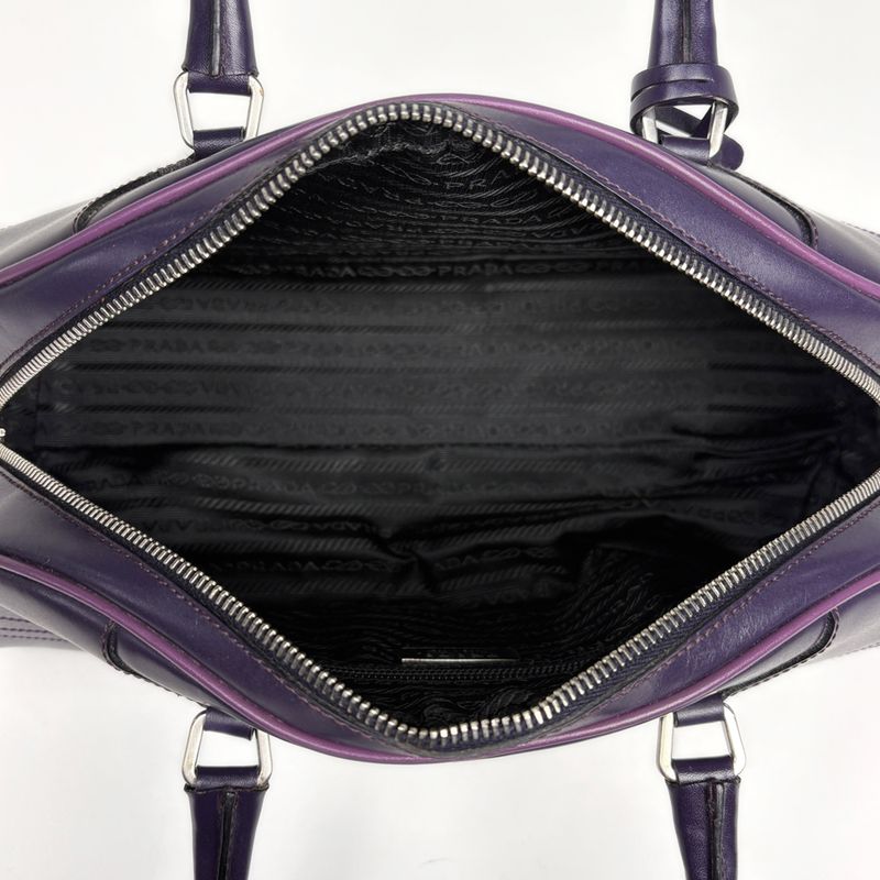 Prada Logo Bow Sling Bag Leather Purple