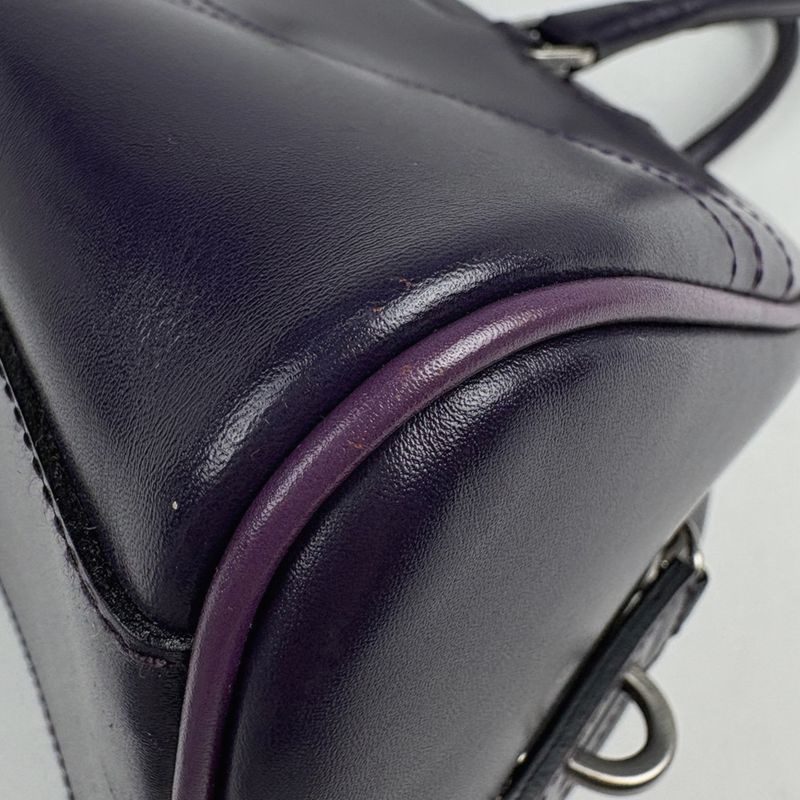 Prada Logo Bow Sling Bag Leather Purple