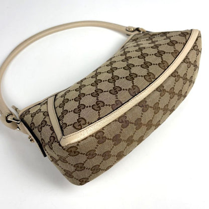 Gucci GG Pattern Shoulder Bag One Shoulder Bag Canvas Beige White