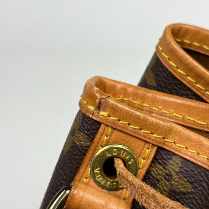 Louis Vuitton Petit Noe One Shoulder Drawstring Shape Bag Monogram