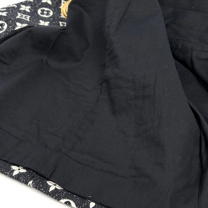 Louis Vuitton Monogram Denim Skirt Mini Wrap Black