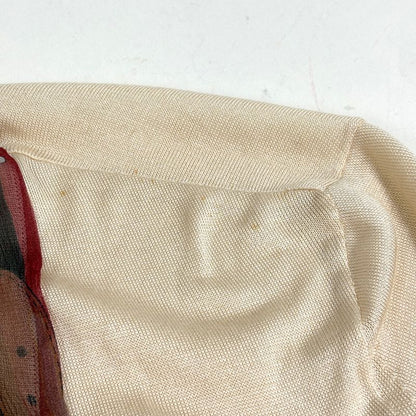 Hermes Shawl Silk Cardigan Fringe Lightweight Logo Button Top