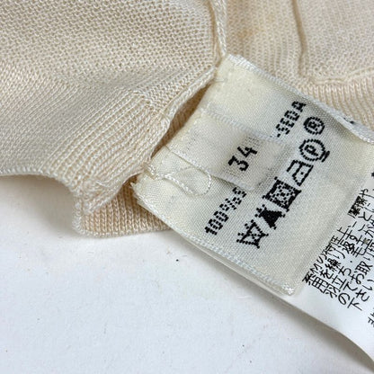 Hermes Shawl Silk Cardigan Fringe Lightweight Logo Button Top