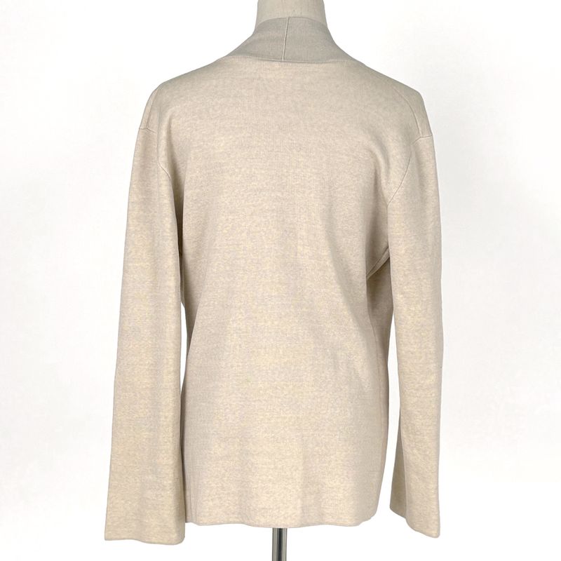 Hermes Logo Cardigan Top Beige