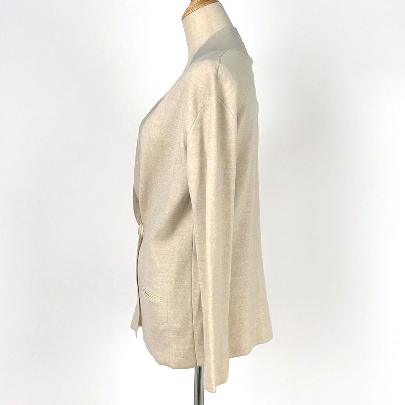 Hermes Logo Cardigan Top Beige