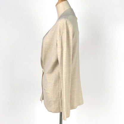 Hermes Logo Cardigan Top Beige