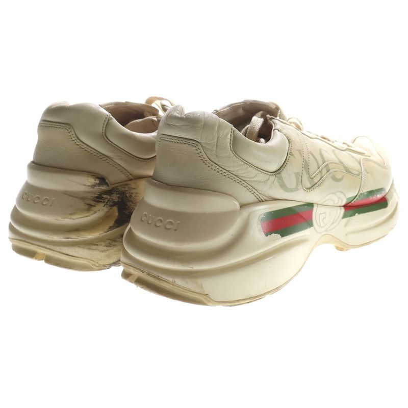 Gucci Rhyton Vintage Girogo Low Cut Sneakers Ivory