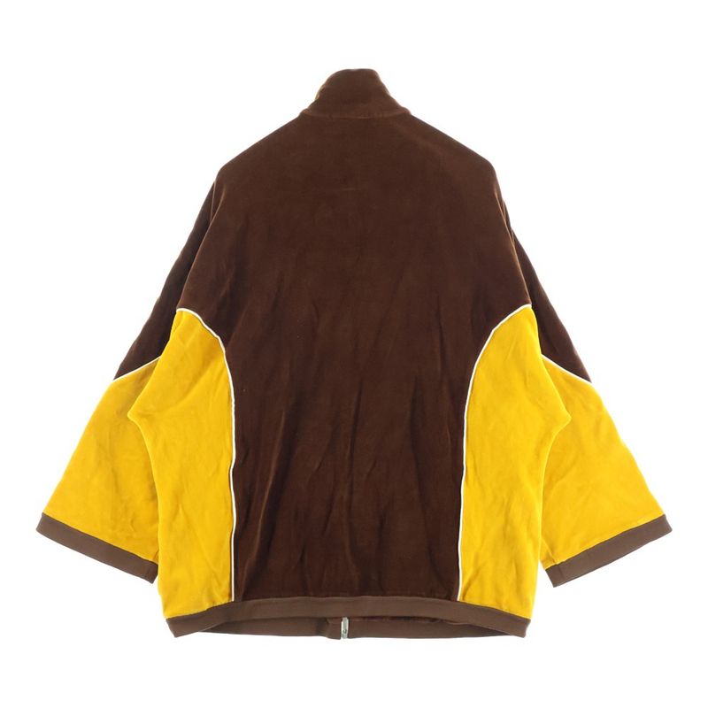 Gucci Chenille Velour Over Jacket Track Brown Yellow