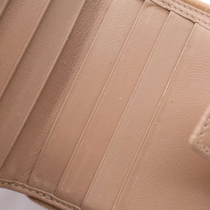Gucci Micro Guccissima Bifold Wallet Compact Wallet Coin Case Beige Leather