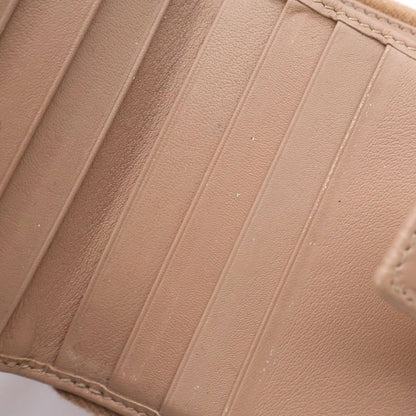 Gucci Micro Guccissima Bifold Wallet Compact Wallet Coin Case Beige Leather