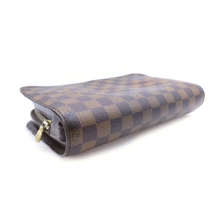Louis Vuitton Damier Saint Second Case Pouch Brown Leather