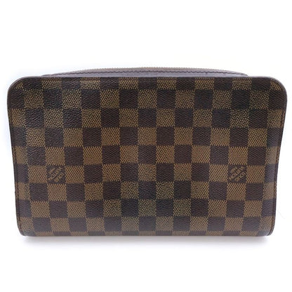 Louis Vuitton Damier Saint Second Case Pouch Brown Leather