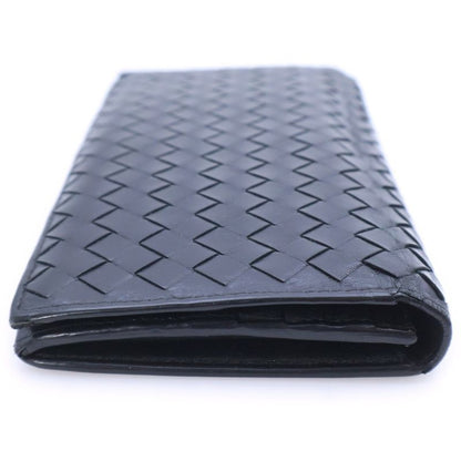 Bottega Veneta Intrecciato Leather Long Wallet Black