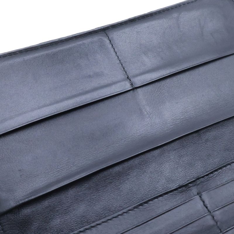 Bottega Veneta Intrecciato Leather Long Wallet Black