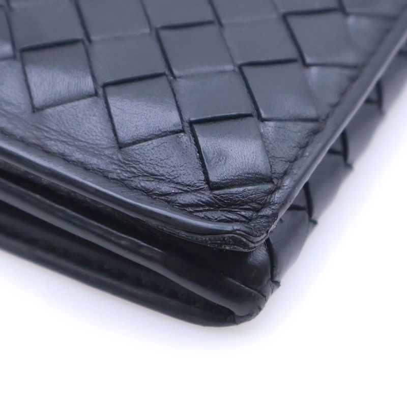 Bottega Veneta Intrecciato Leather Long Wallet Black