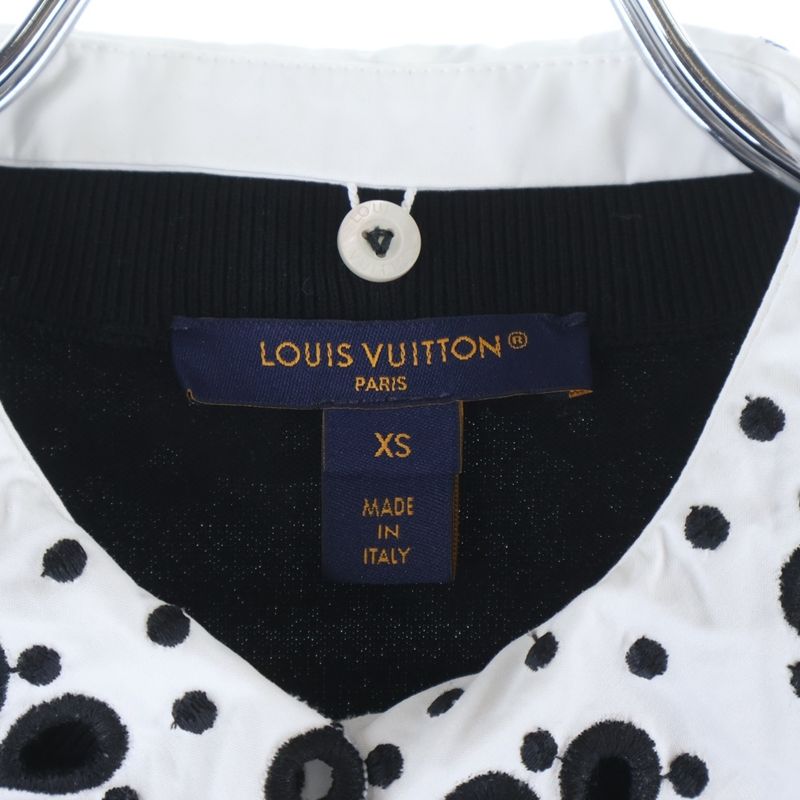 Louis Vuitton Broiled Color Zip Up Knit Dress Short Sleeve