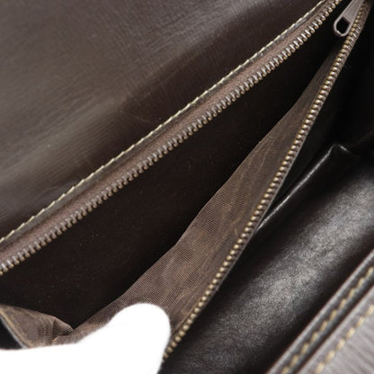 Celine Vintage Canvas Calf Brown Handbag