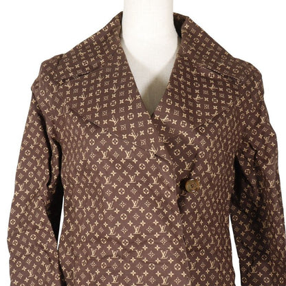 Louis Vuitton Monogram Cotton Brown Trench Coat