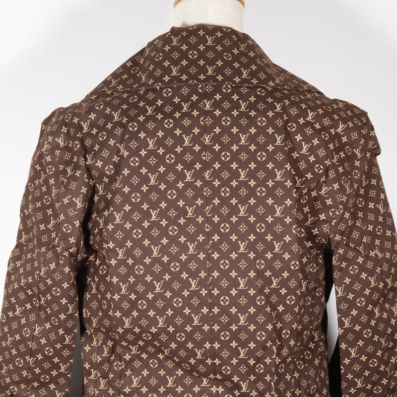 Louis Vuitton Monogram Cotton Brown Trench Coat