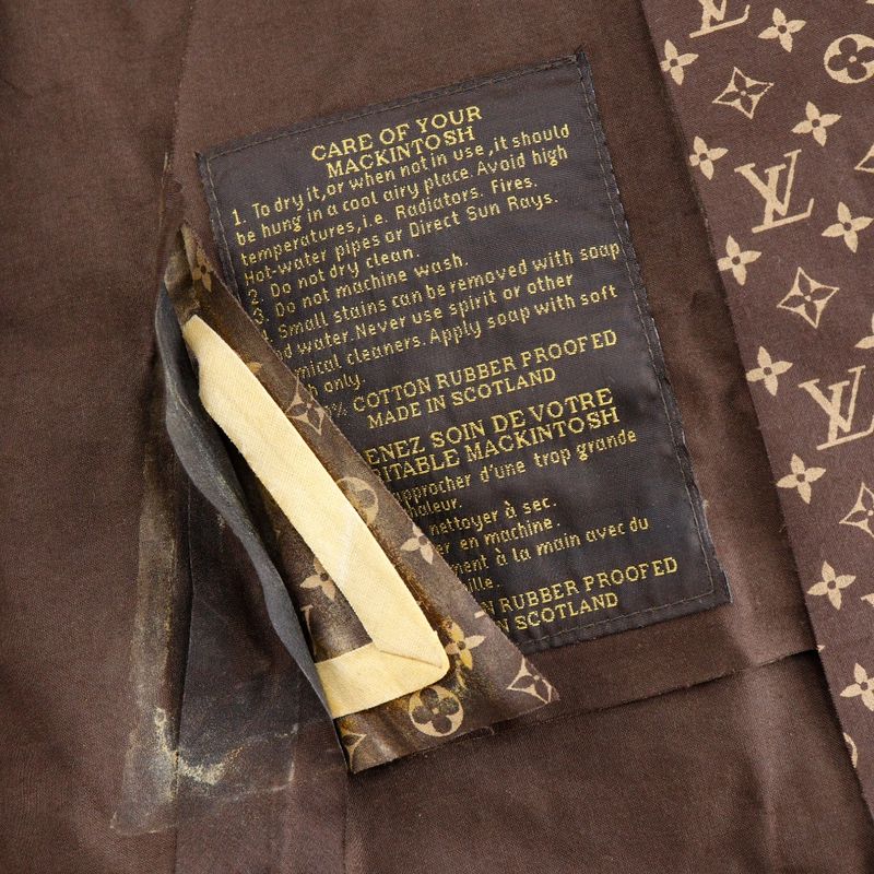 Louis Vuitton Monogram Cotton Brown Trench Coat