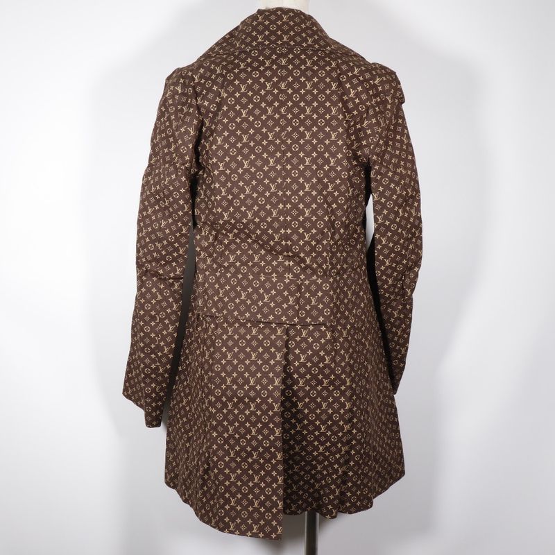 Louis Vuitton Monogram Cotton Brown Trench Coat