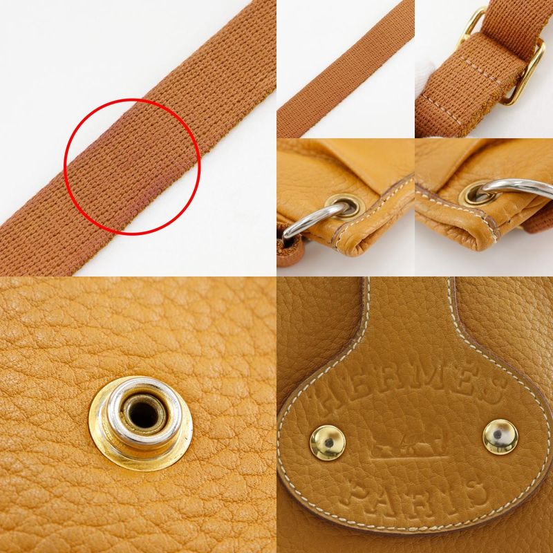 Hermes Rodeo Ardennes Natural Shoulder Bag