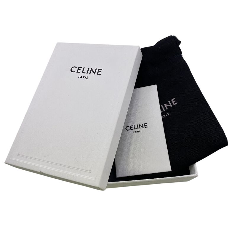 Celine Fragment Case Zipped Compact Card Holder Gray