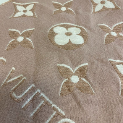 Louis Vuitton Fringe LV Essential Shine Muffler Pink Scarf