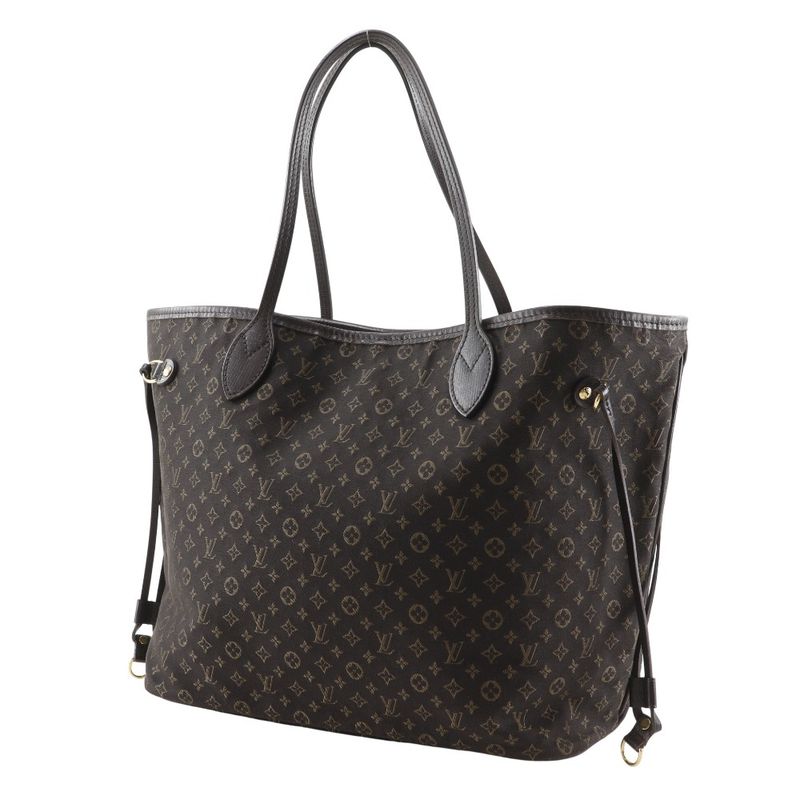 Louis Vuitton Neverfull MM Monogram Idylle Cotton Nylon Fuzan Brown