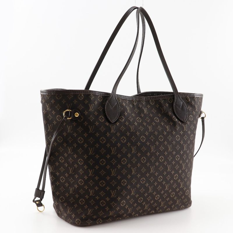 Louis Vuitton Neverfull MM Monogram Idylle Cotton Nylon Fuzan Brown