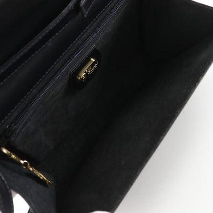 Gucci Vintage 2-Way Clutch Calf Black Shoulder Bag