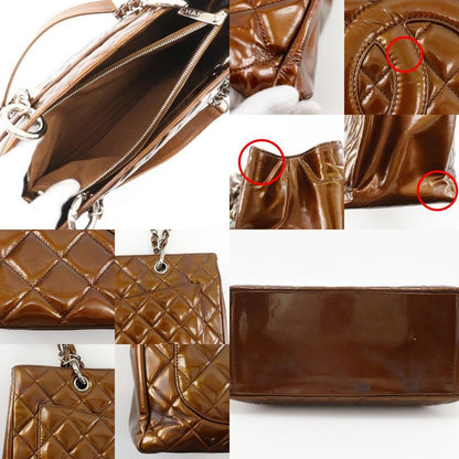 Chanel Grand Shopping Tote GST Quilted Chain Enamel Bronze