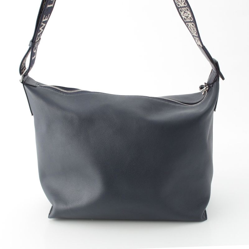 Loewe Leather Cubby Crossbody Shoulder Bag Deep Navy
